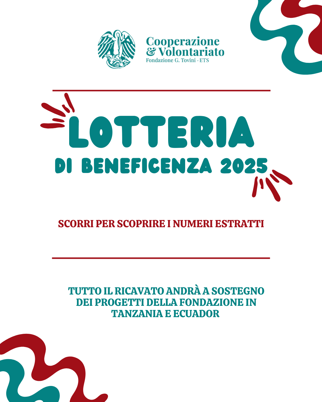 LOTTERIA DI BENEFICENZA 2025 - ELENCO NUMERI ESTRATTI
